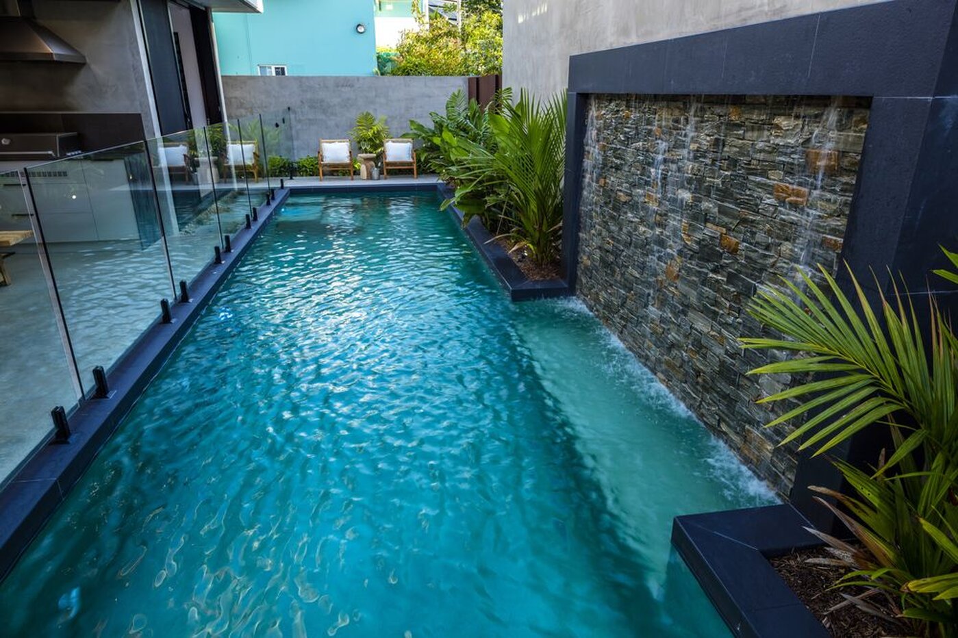 Swimming Pool with Water Feature